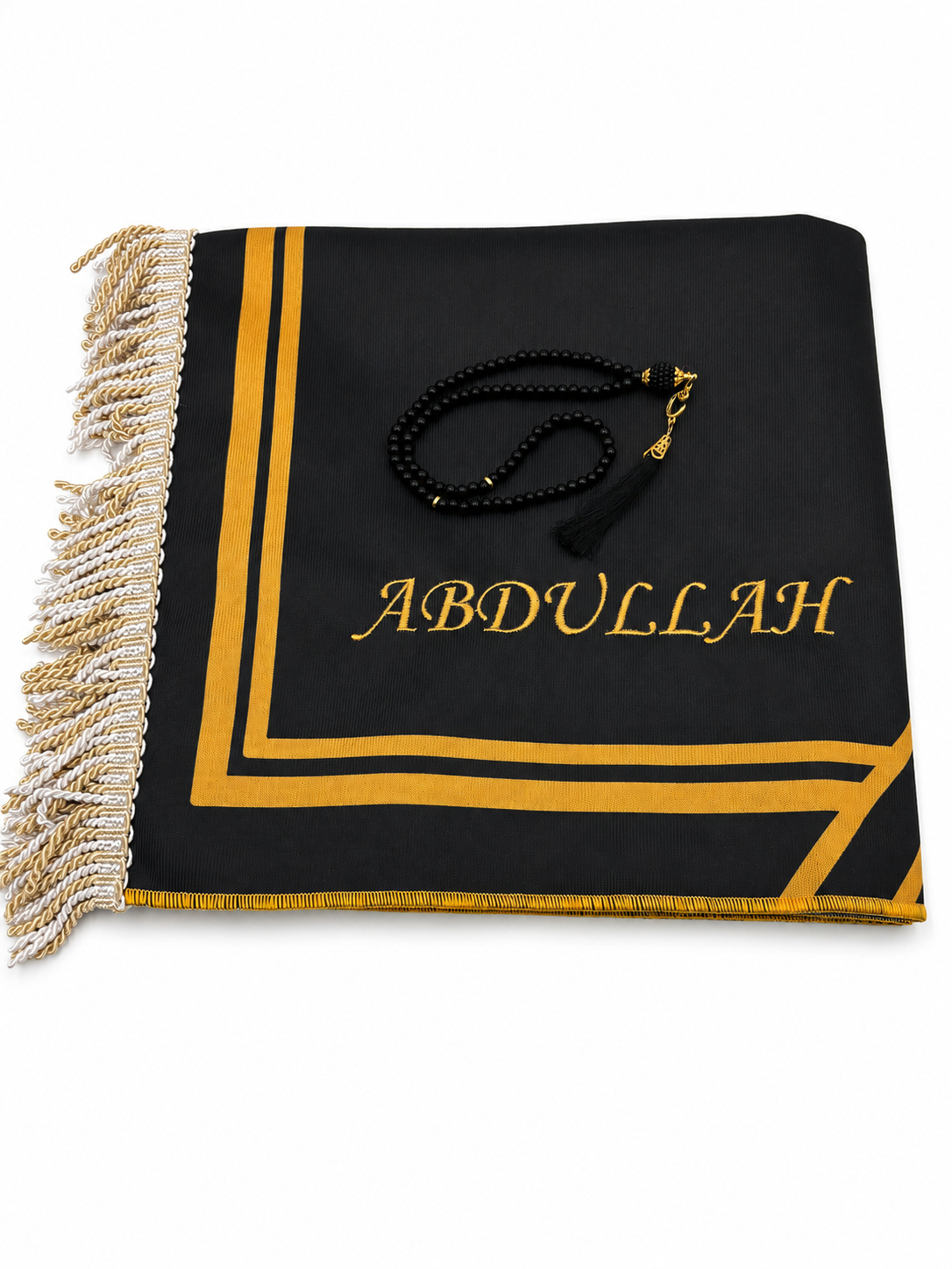 Kalpli Çift Seccadesi (Siyah & Beyaz)