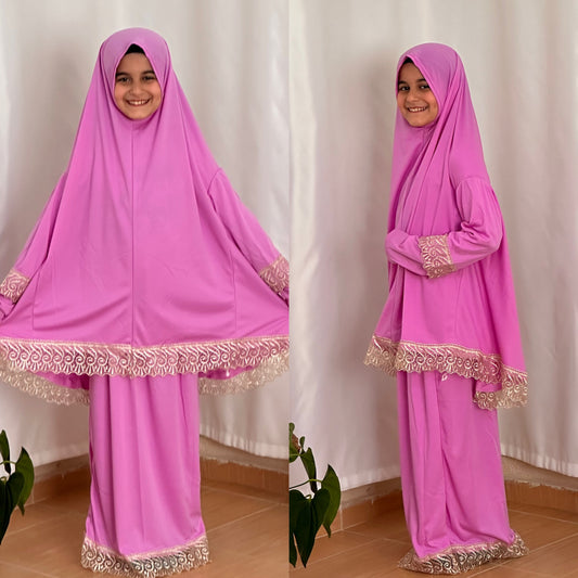 (Çocuk) Namaz Elbisesi, Pembe